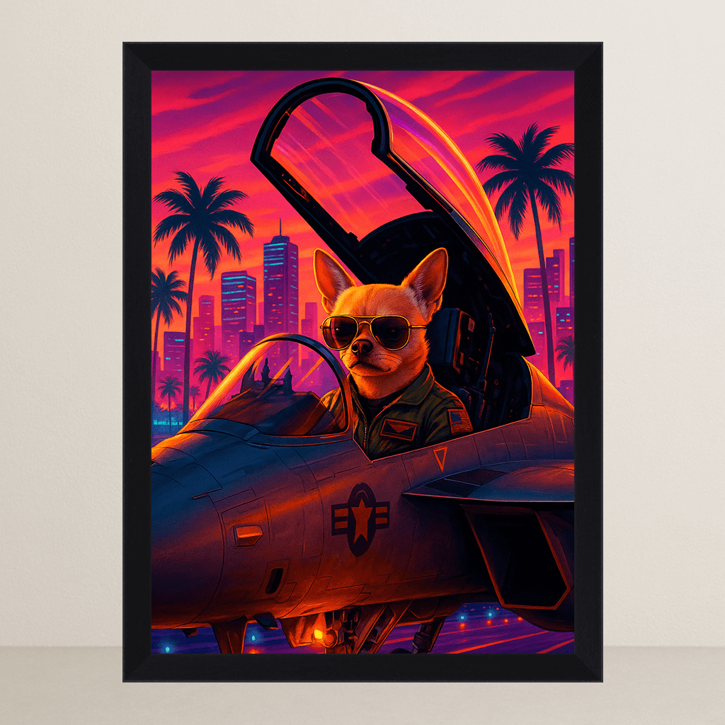Ritratto personalizzato stile Top Gun | Incorniciamoci