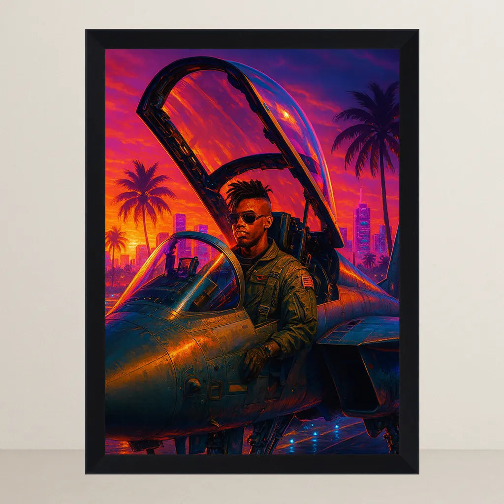 Ritratto personalizzato stile Top Gun | Incorniciamoci