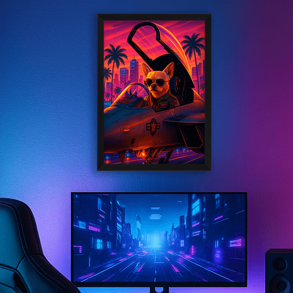 Ritratto personalizzato stile Top Gun | Incorniciamoci