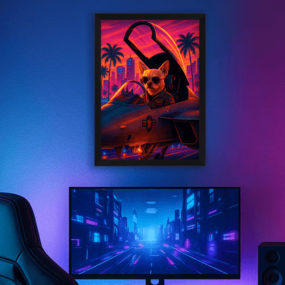 Ritratto personalizzato stile Top Gun | Incorniciamoci