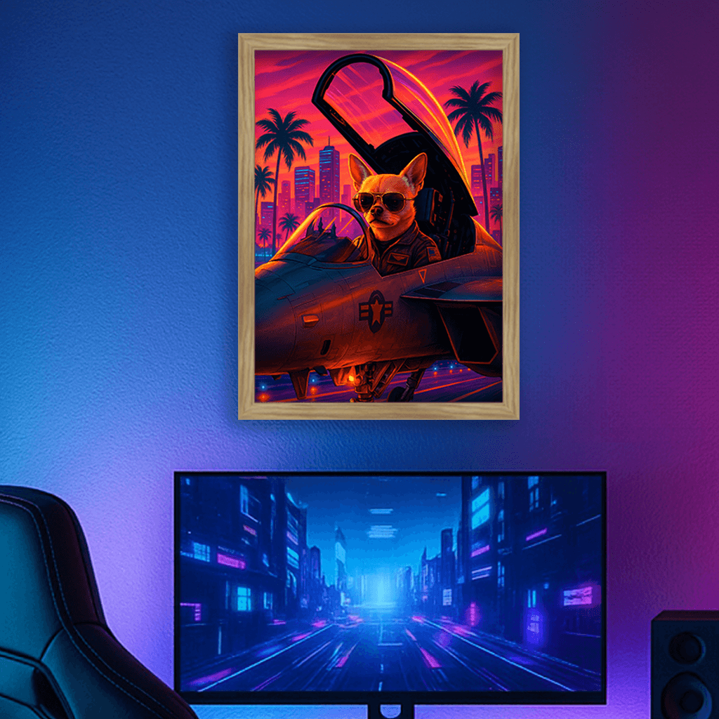 Ritratto personalizzato stile Top Gun | Incorniciamoci