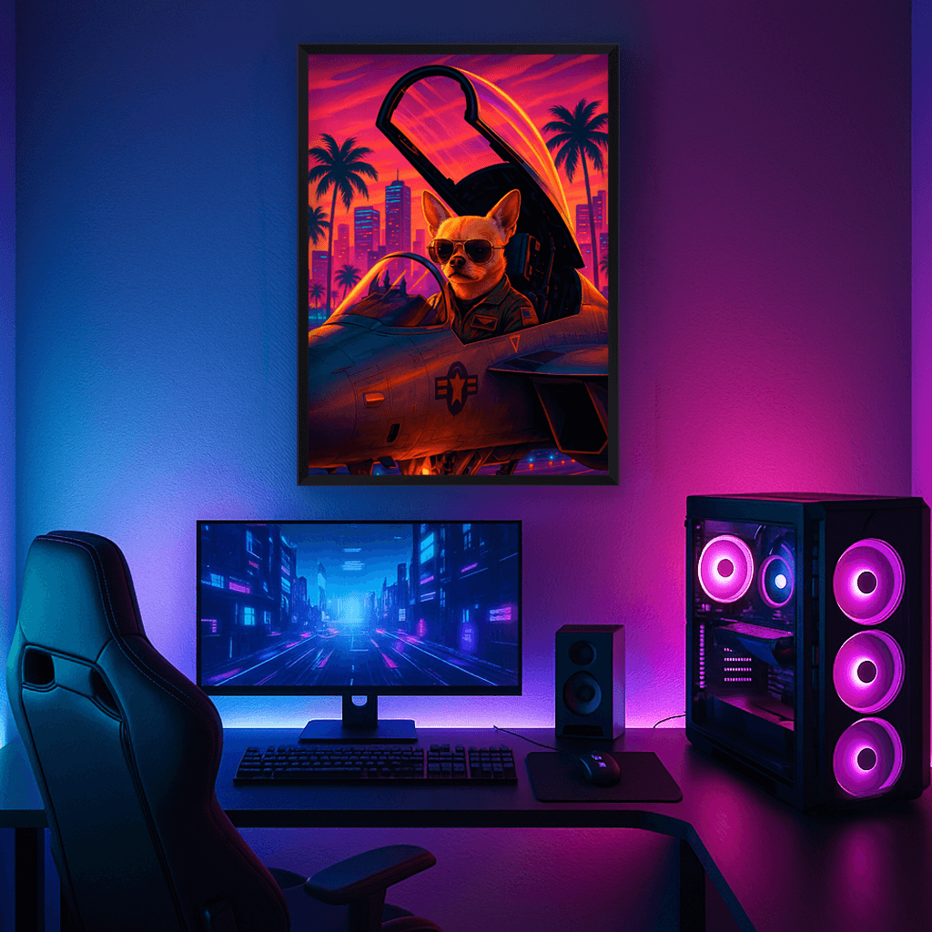 Ritratto personalizzato stile Top Gun | Incorniciamoci