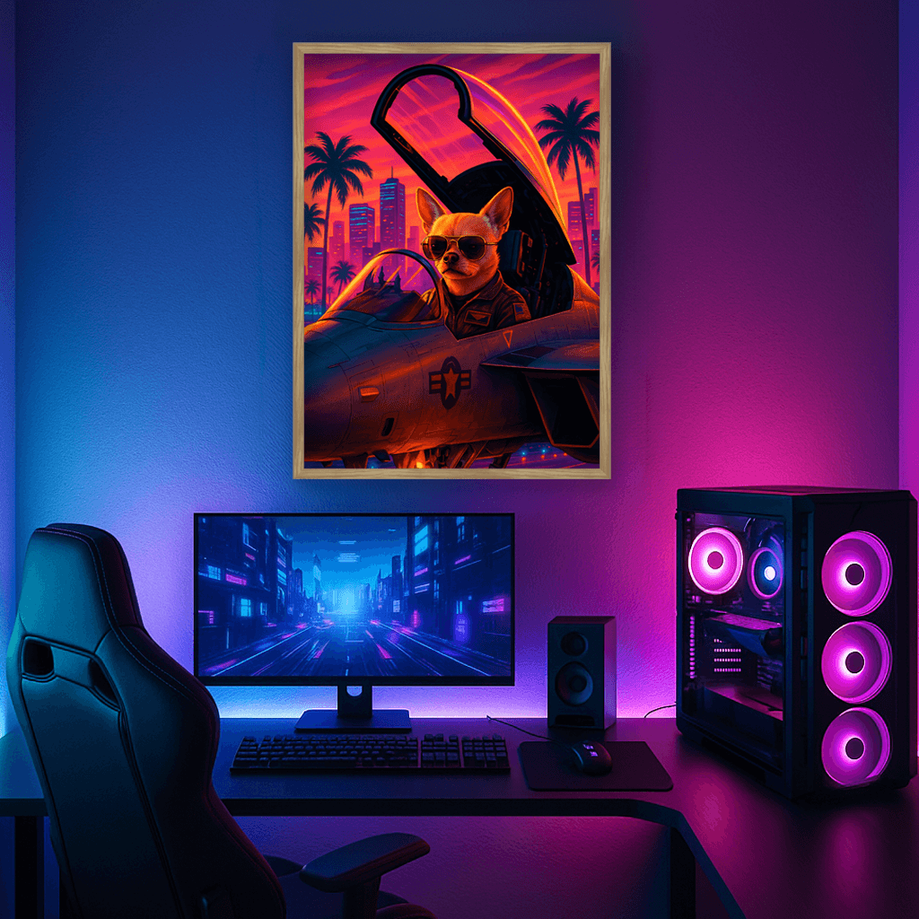 Ritratto personalizzato stile Top Gun | Incorniciamoci