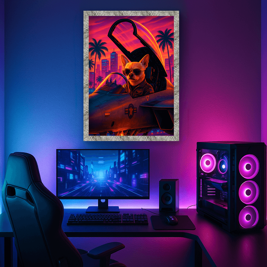 Ritratto personalizzato stile Top Gun | Incorniciamoci