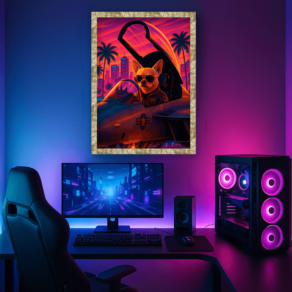 Ritratto personalizzato stile Top Gun | Incorniciamoci