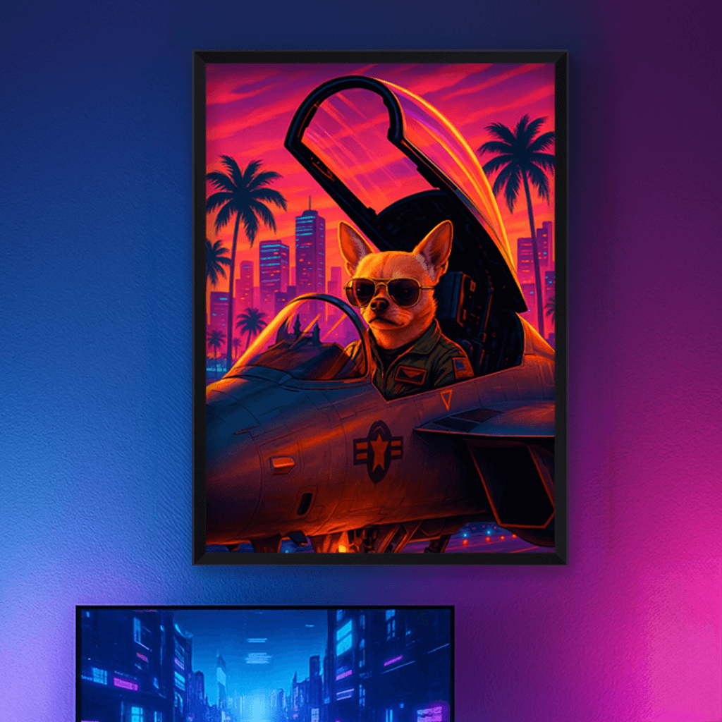 Ritratto personalizzato stile Top Gun | Incorniciamoci