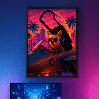 Ritratto personalizzato stile Top Gun | Incorniciamoci