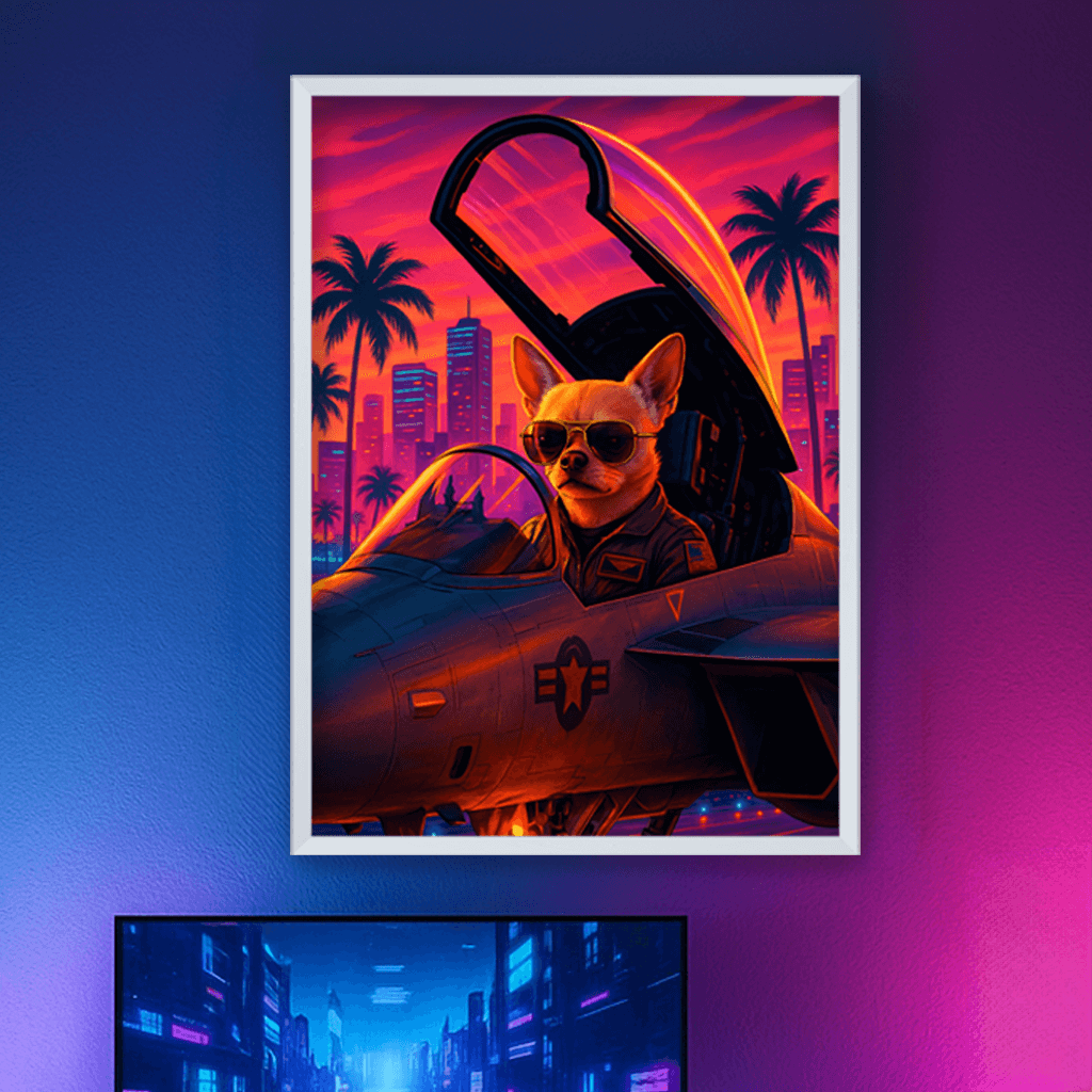 Ritratto personalizzato stile Top Gun | Incorniciamoci