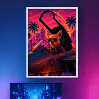 Ritratto personalizzato stile Top Gun | Incorniciamoci