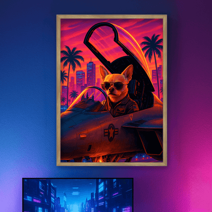 Ritratto personalizzato stile Top Gun | Incorniciamoci