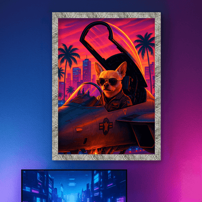 Ritratto personalizzato stile Top Gun | Incorniciamoci