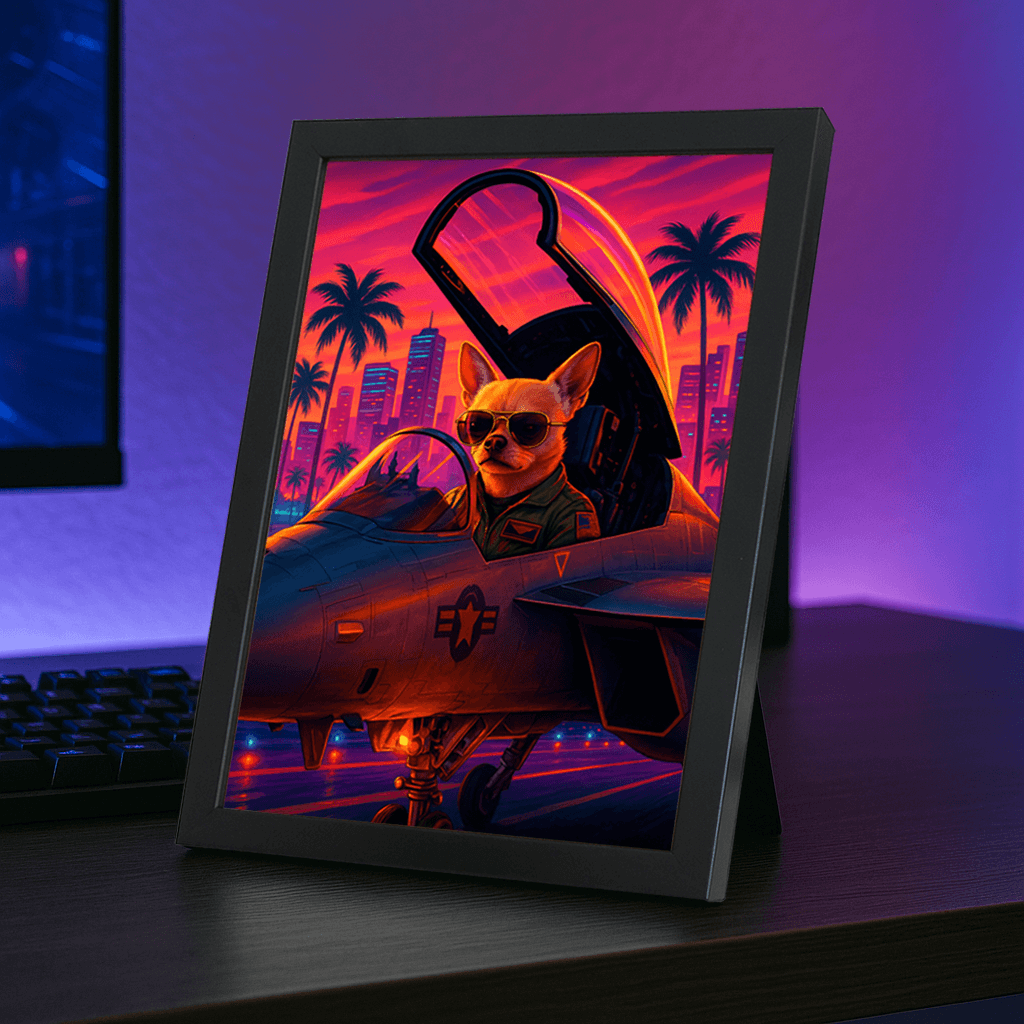 Ritratto personalizzato stile Top Gun | Incorniciamoci