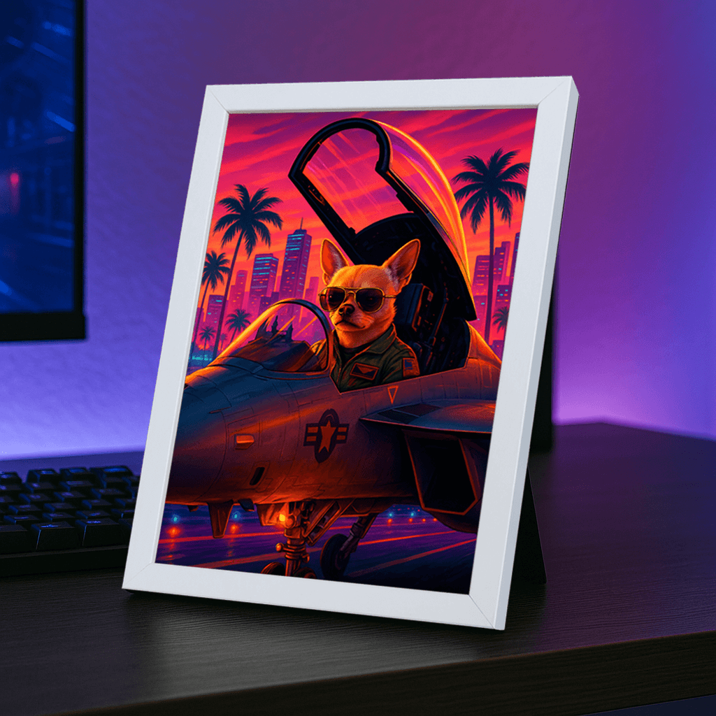 Ritratto personalizzato stile Top Gun | Incorniciamoci