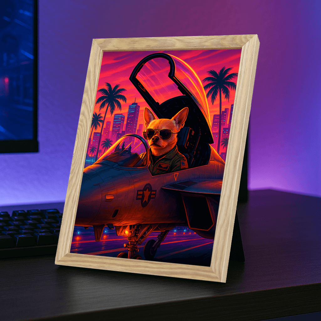 Ritratto personalizzato stile Top Gun | Incorniciamoci
