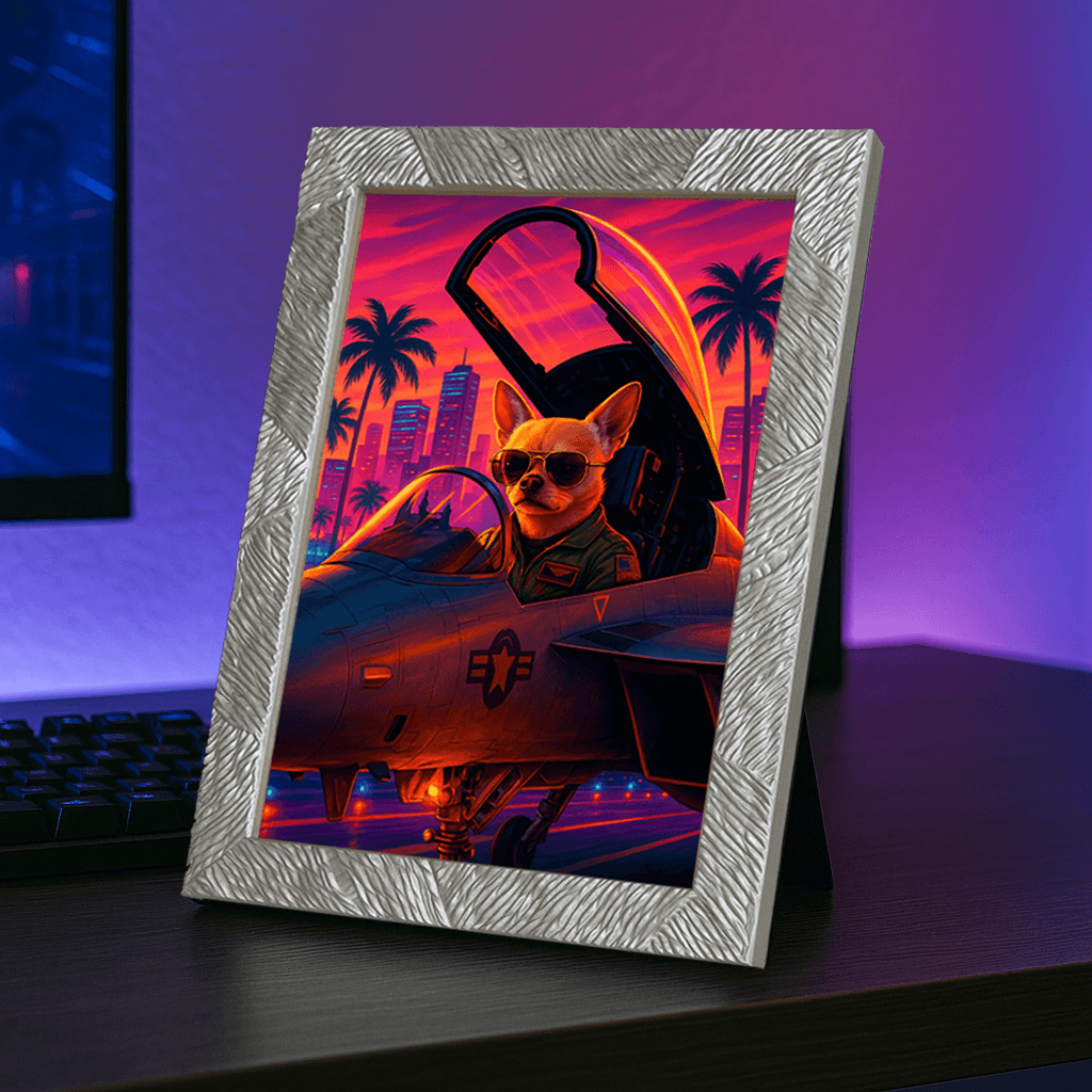 Ritratto personalizzato stile Top Gun | Incorniciamoci