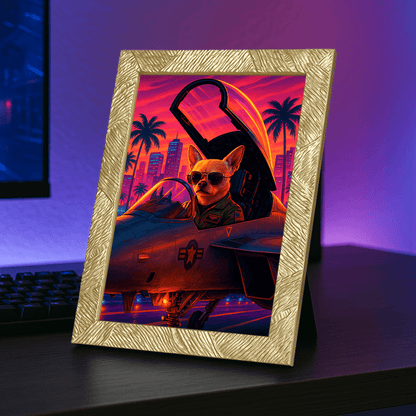 Ritratto personalizzato stile Top Gun | Incorniciamoci