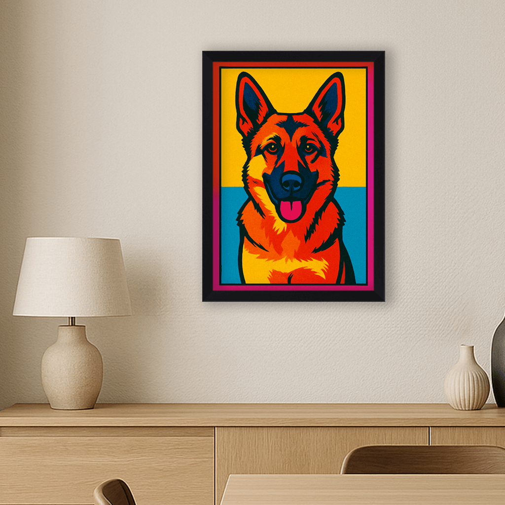 Pop Art stampato su forex, cornice nero, misura 30x40