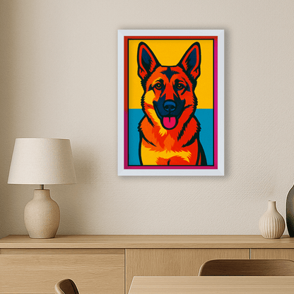 Pop Art stampato su forex, cornice bianco, misura 30x40