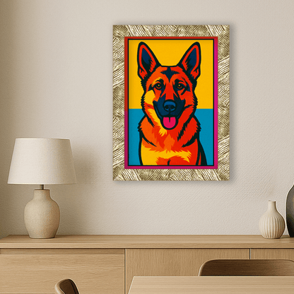 Pop Art stampato su forex, cornice oro, misura 30x40
