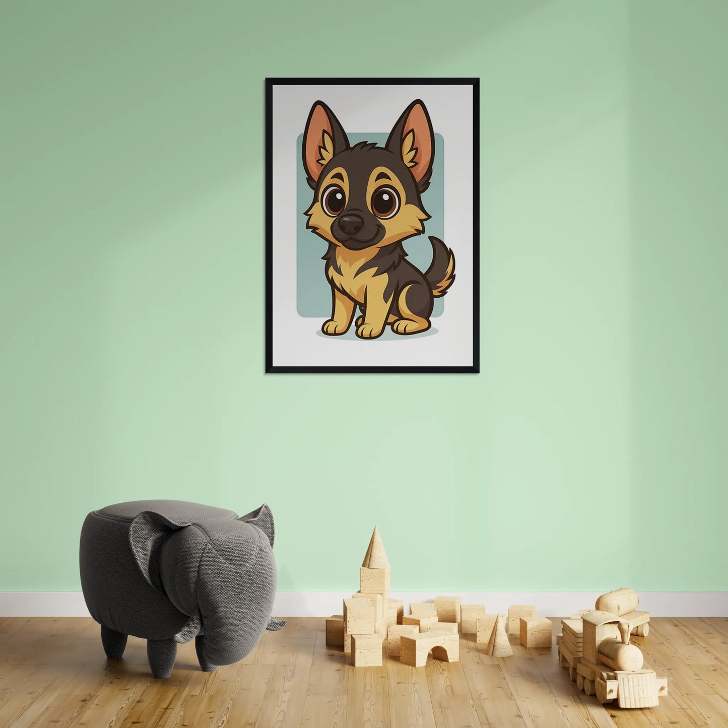 Pastore Tedesco in stile Chibi