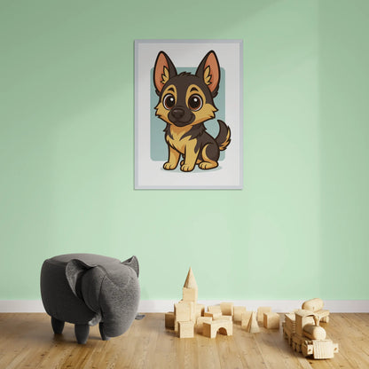 Pastore Tedesco in stile Chibi