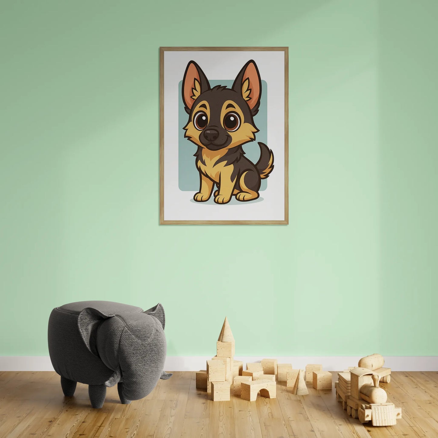 Pastore Tedesco in stile Chibi