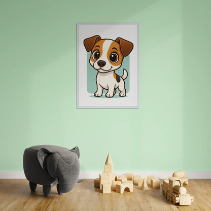 Jack Russell Terrier in stile Chibi