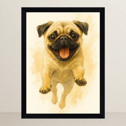 Carlino Acquarello stampato su forex, cornice FSC, disponibile in varie misure