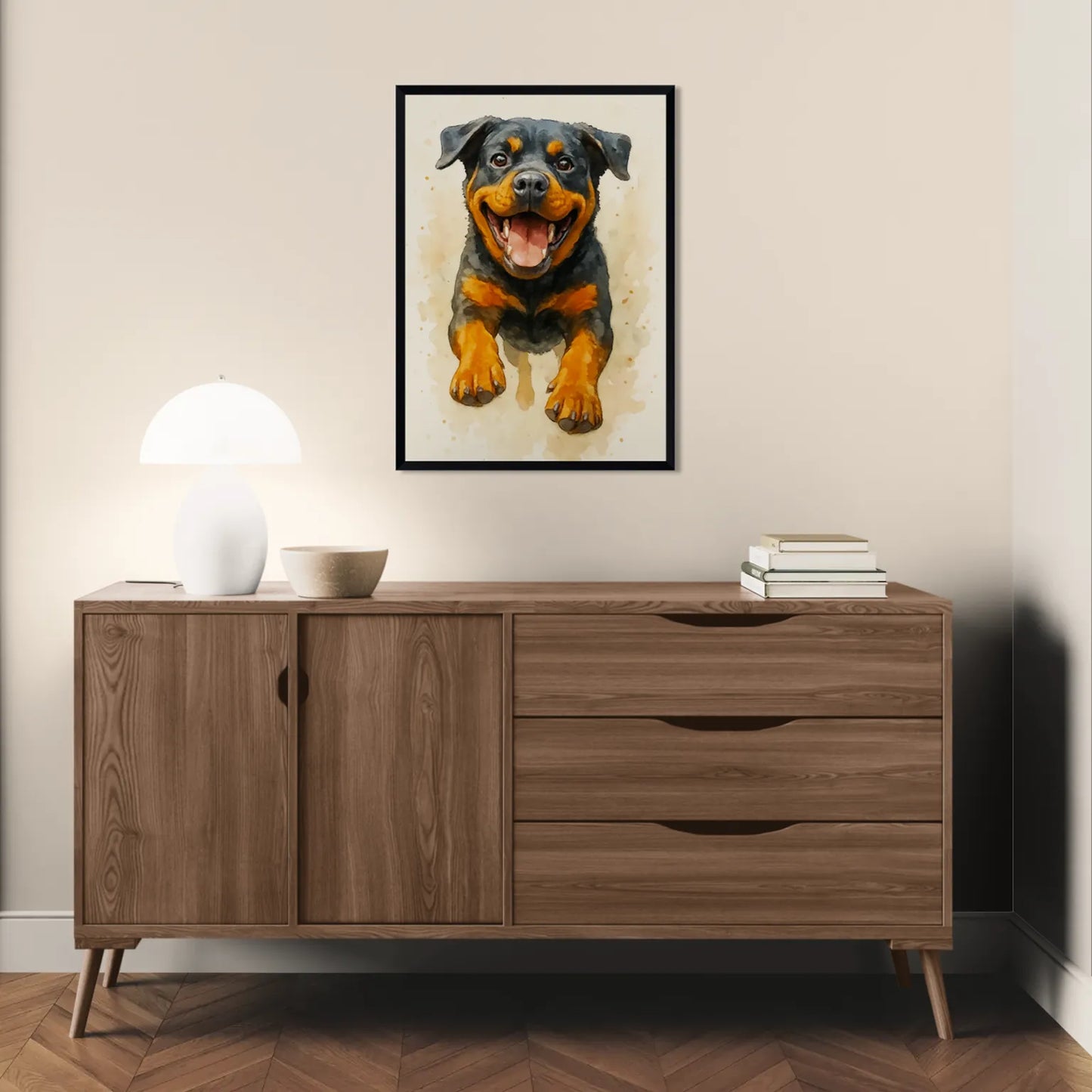 Rotwailer Acquarello