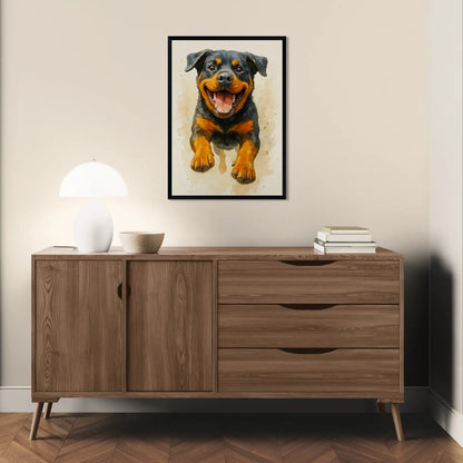 Rotwailer Acquarello