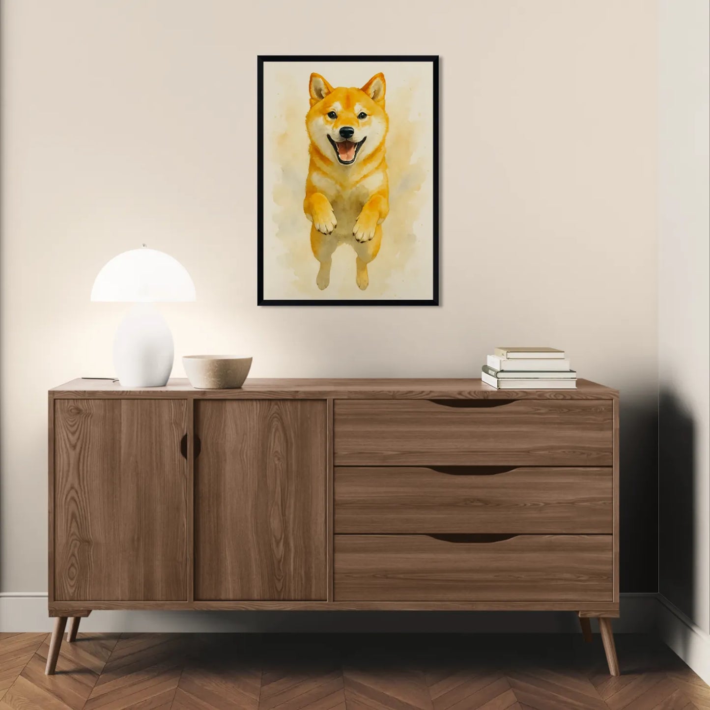 Shiba Inu Acquarello